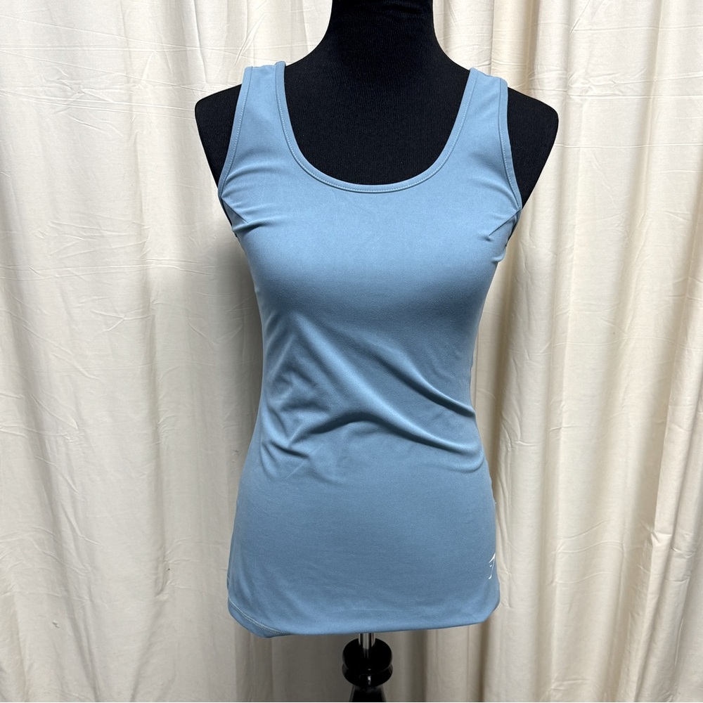 GYMSHARK DRY FITTED BLUISH-GREEN TANK TOP LADIES SIZE MEDIUM